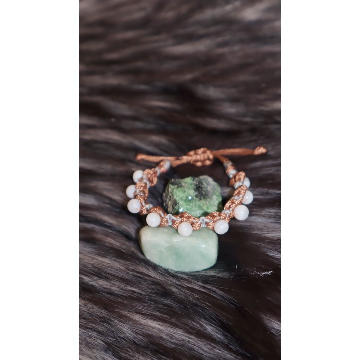 Vòng Tay Thắt Dây Handmade Mix 9 Hạt Đeo Cực Xinh