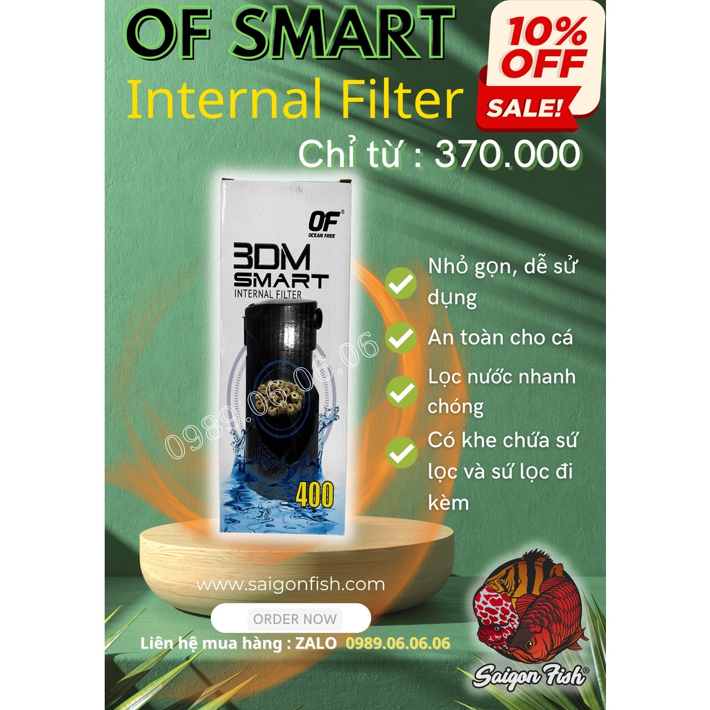 BỘ LỌC BỂ CÁ THÔNG MINH - SMART INTERNAL FILTER SINGAPORE + SỨ LỌC SIÊU TIẾT KIỆM CÙNG COMBO NÀY !!!