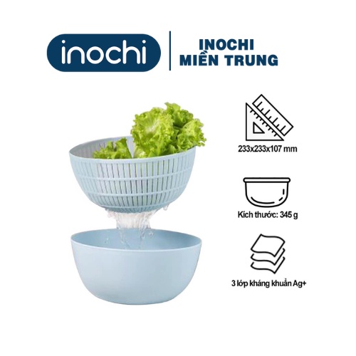 Bộ thau rổ đa năng 23cm Inochi (tiêu chuẩn Nhật Bản)