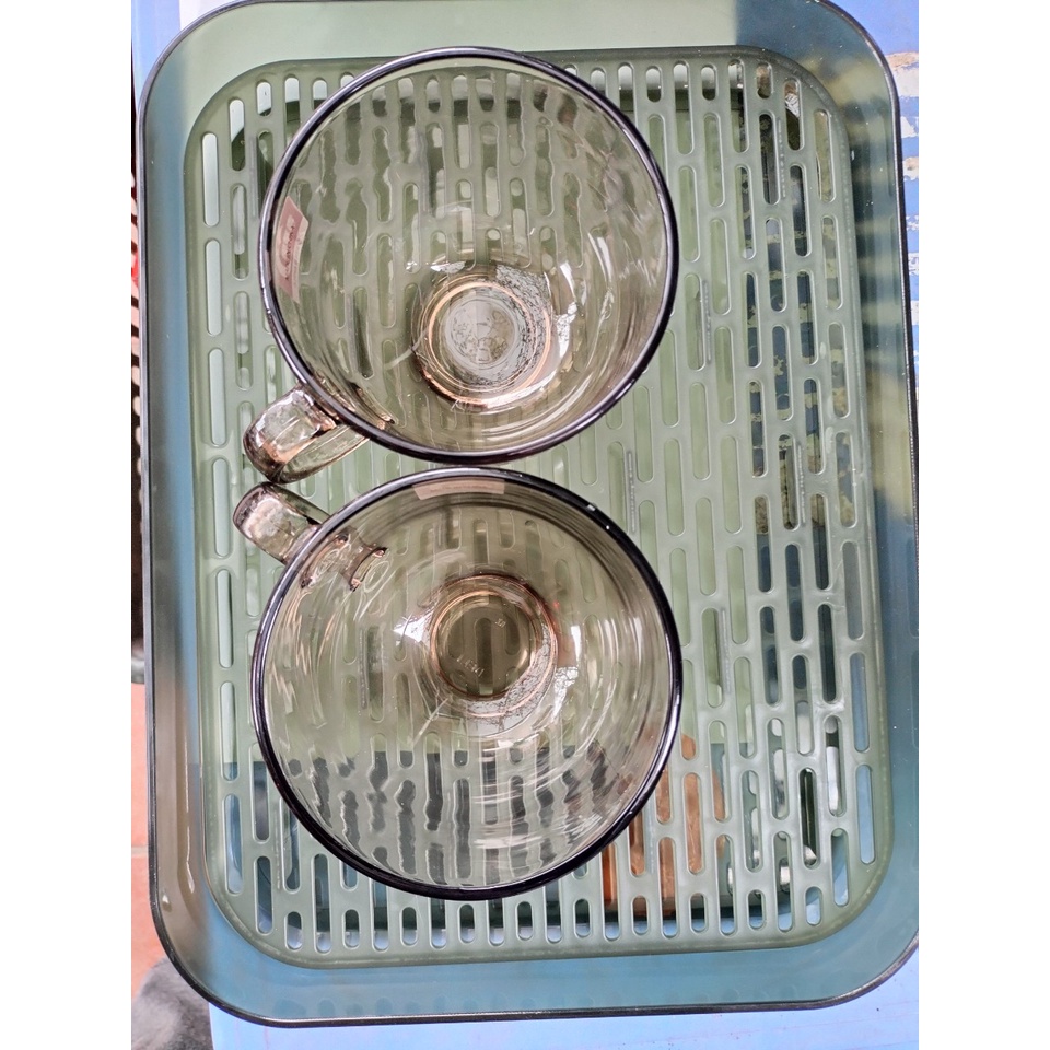 Cốc hổ phách thủy tinh 440ml to, Ly thủy tinh màu hổ phách 440ml to chịu nhiết rất tốt