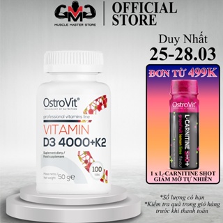 CHÍNH HÃNG Thực Phẩm Bổ Sung Ostrovit Vitamin D3 4000 + K2 100 Viên