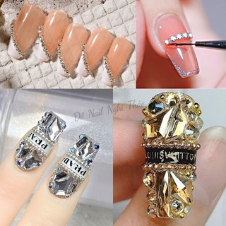 Dây bi nail tròn đính móng