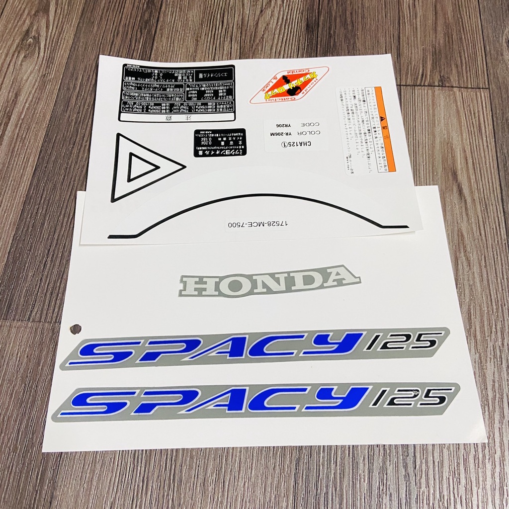 Tem Xe Thông Số Chất Lượng Cao Spacy 125, Tem 3 Lớp Siêu Bền