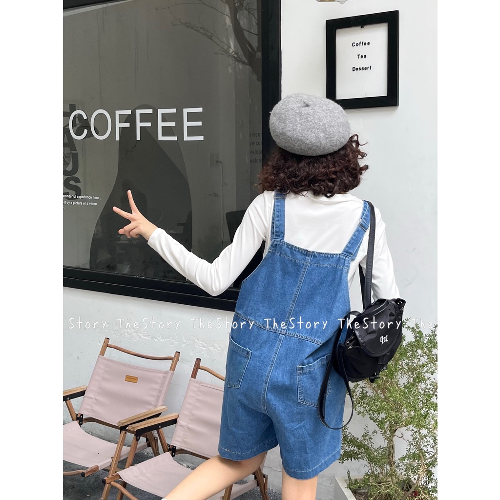 Quần yếm jean short  Q797