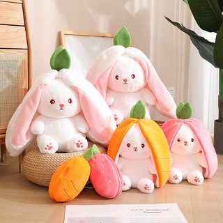 Gấu Thú bông tai thỏ tai úp quả dâu thú nhồi bông búp bê cà rốt thỏ bông siêu đáng yêu Cao Cấp Cute Dễ Thương Bunny
