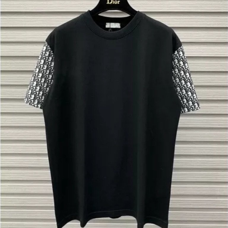 Áo Thun Phối Vai Đì Ô Form Rộng💕Áo Phông Dành Cho Nam Nữ Chất Cotton Dày Dặn Hàng Chuẩn Unisex