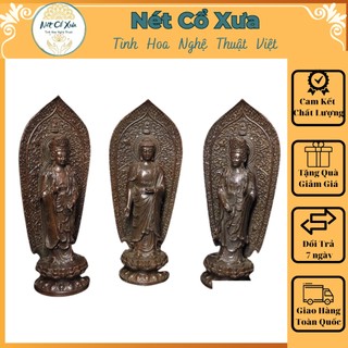 Tượng tam thế phật a di đà - quan âm bồ tát - đại thế chí bồ tát