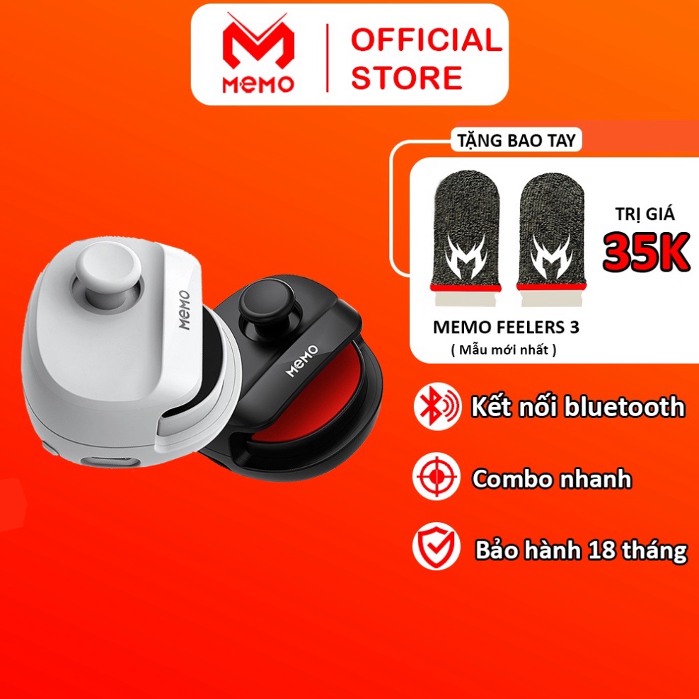 Tay cầm chơi game liên quân joystick MEMO MB01 kết nối bluetooth thiết kế công thái học chơi pubg freefire tốc chiến - H