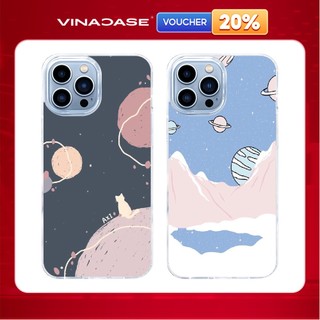 Ốp Lưng Iphone 16 Pro/15+/14/13 Pro Max/12/XS/...Từ Tính Hỗ Trợ Sạc Không Dây Hình Mèo Vũ Trụ