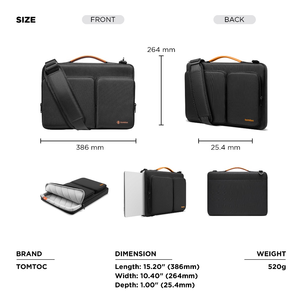 Túi Đeo Tomtoc (Usa) Versatile 360* Shoulder Bags-A42-Hàng Chính Hãng