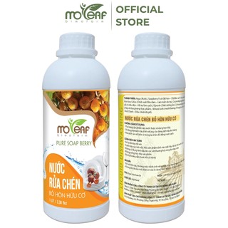 Nước rửa chén bồ hòn nha đam moleaf - lên men tự nhiên từ dứa và bồ hòn an toàn cho da tay và diệt khuẩn 4000ml