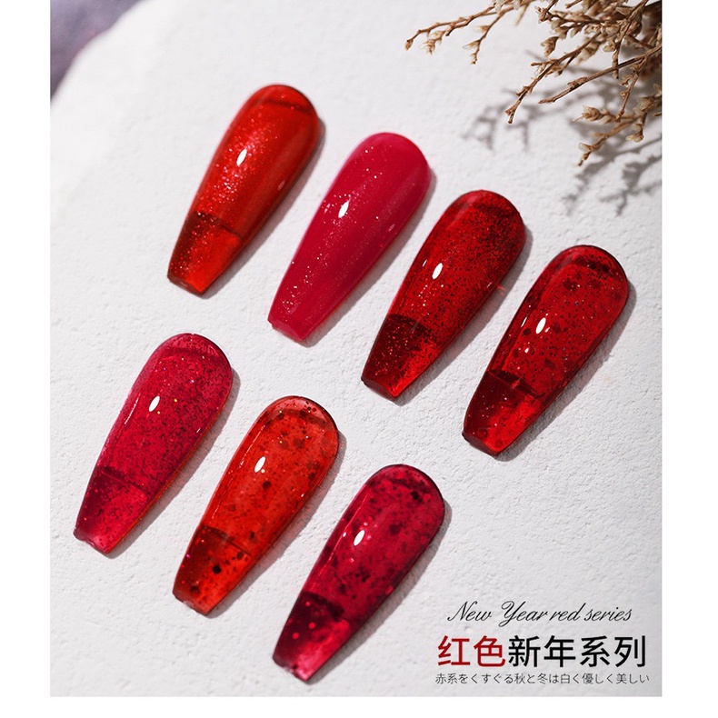 Sơn Gel AS Chai Xanh CAO CẤP Mới 2023 Mã FRS | 15ML Tông đỏ