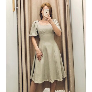 Đầm MX cổ tròn tay nhún KAMI