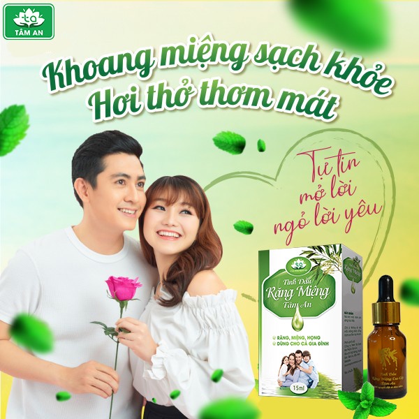 Tinh dầu răng miệng Tâm An hỗ trợ Sâu răng, ê buốt chân răng, hôi miệng, nấm miệng, viem họng, amidan. 100% tự nhiên
