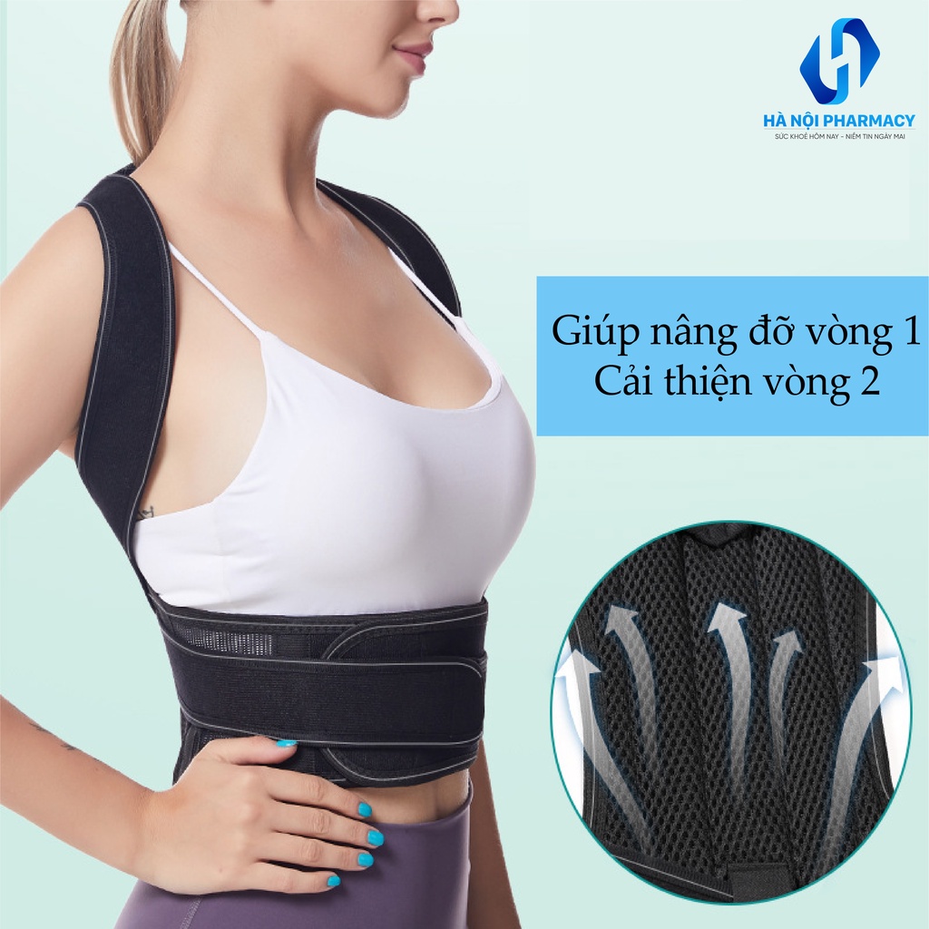 Đai Lưng Chống Gù - Đai Chống Gù Lưng -  Chống Thoái Hóa Thoát Vị - Giảm Đau Lưng Hanaphaco