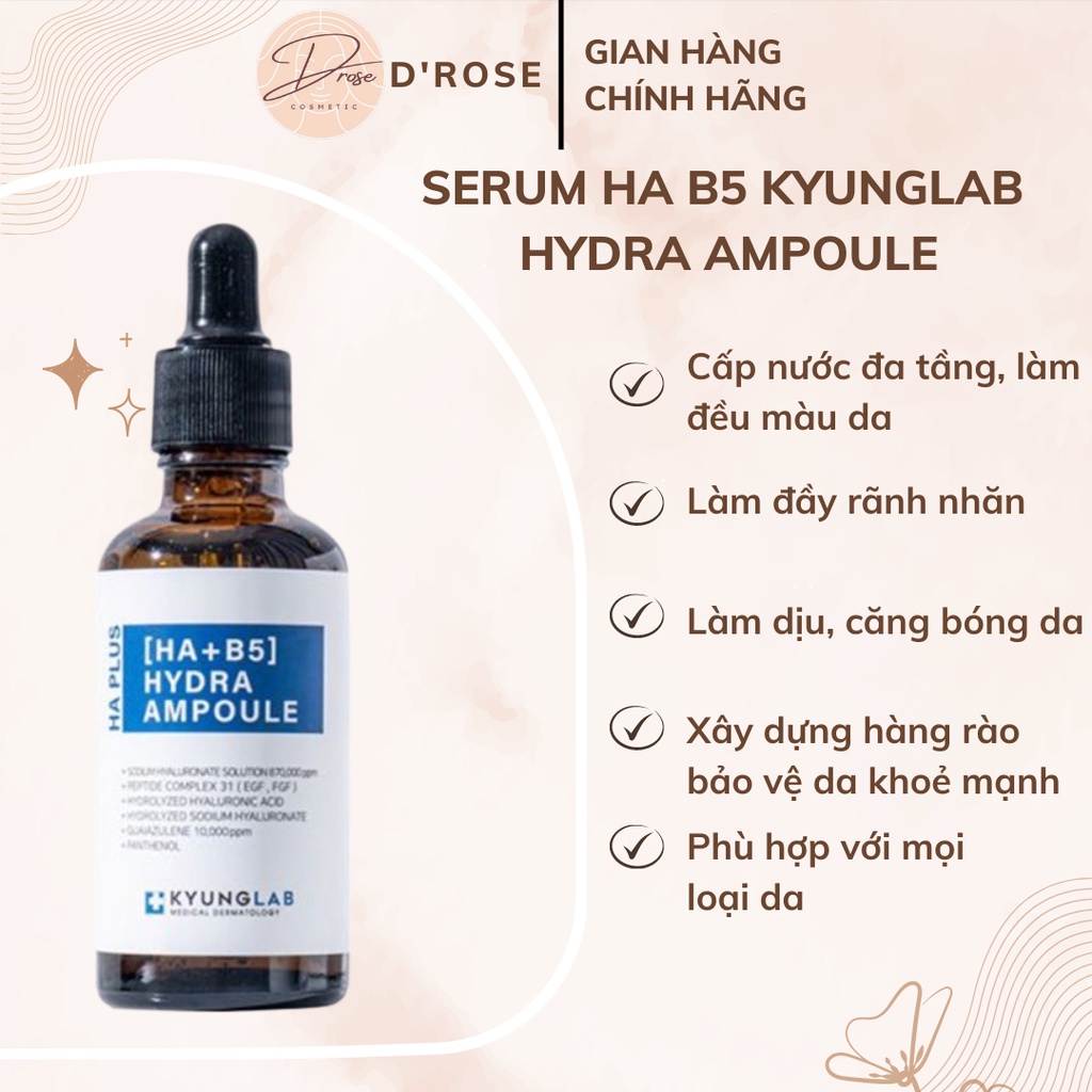 Serum HA B5 Kyung Lab Hydra Ampoule cấp nước căng bóng trắng da 50ml - DR00