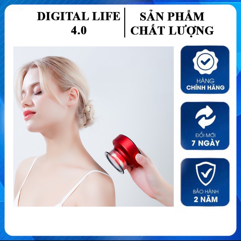 Máy Giác Hơi Cạo Gió Điện Tử 12 Cấp Độ Nhiệt Kết Hợp 6/12 Áp Suất Âm Giúp Giảm Đau Cơ Mệt Lưu Thông Khí Huyết