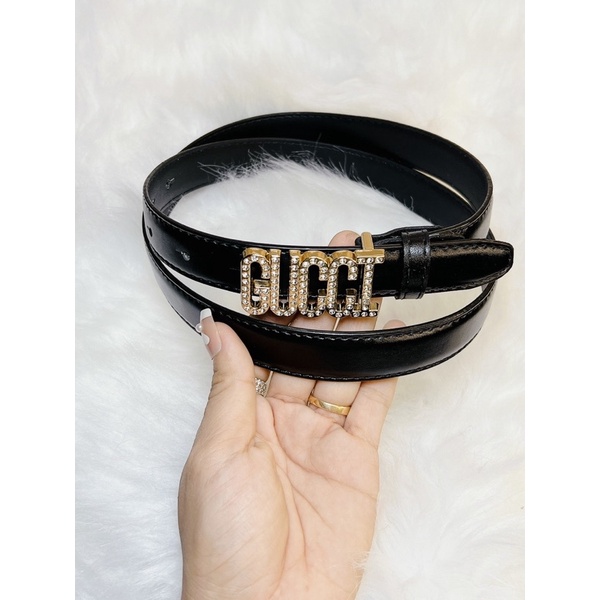 Thắt lưng nữ - dây nịt nữ - dây lưng Chữ Đính Đá GC Gu Cì