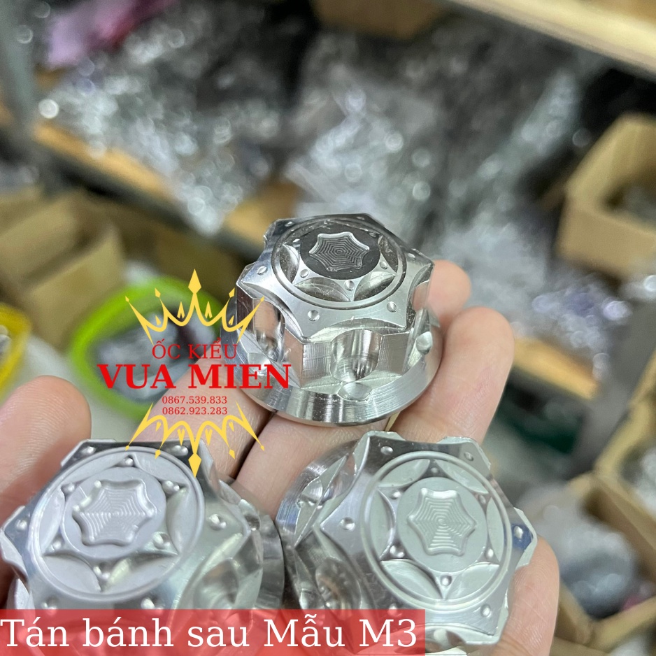 Tán bánh sau Inox 304 Mẫu M3 và Mẫu Thái dành cho các dòng xe Vario, AB, Vision, Click
