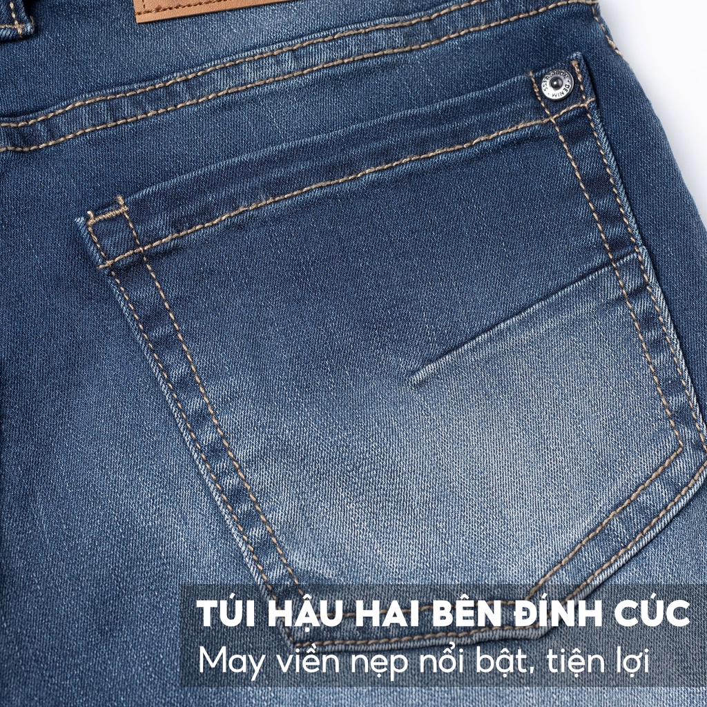 Quần Jean Nam 5S RECYCLED, Chất Liệu Cotton Kết Hợp Sợi Tái Chế, Siêu Bền, Co Giãn, Mềm Mịn, Màu Sắc Basic (QBD23003)