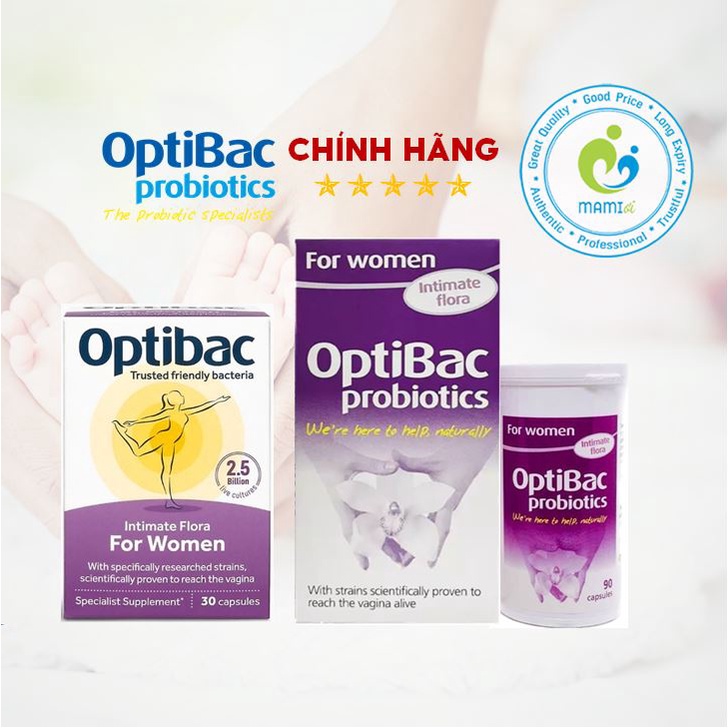 Men vi sinh  phòng ngừa phụ khoa vùng kín cho phụ nữ Optibac For Women, Anh Quốc