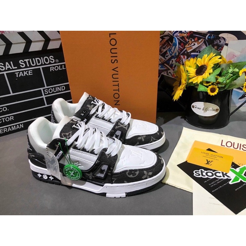 Giày LV Louis Vuitton, Giày Sneaker LV Nam Nữ Mẫu Mới 3 Phiên Bản Màu Sắc Full Size 36-43