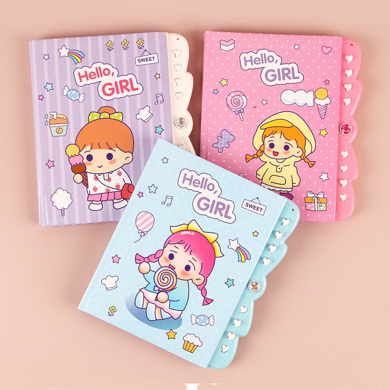 Sổ nhật ký có mã khóa hình cô gái dễ thương