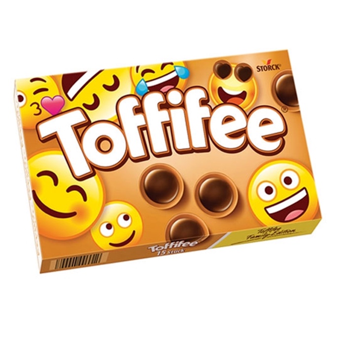 01 Kẹo CARAMEL mềm phủ SOCOLA nhân hạt dẻ TOFFIFEE sản xuất tại Đức, 125g