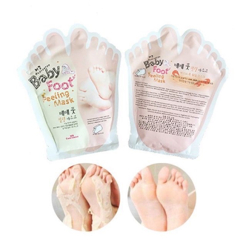 Mặt nạ ủ da chân tay MB Guarantee Baby Foot Peeling Mask giúp tẩy da chết làm mịn da trắng sáng chống lão hoá