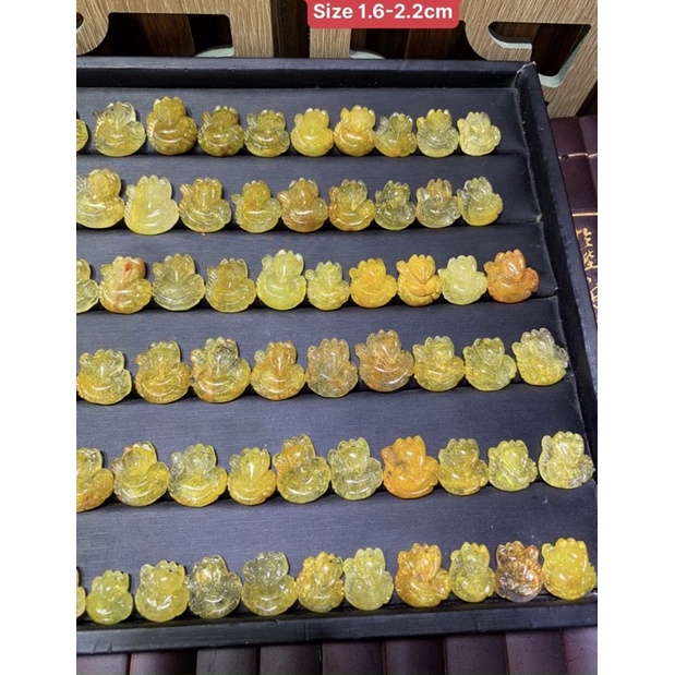 Mặt dây chuyền và mặt nhẫn Hồ Ly ôm hoa đá TA tóc vàng