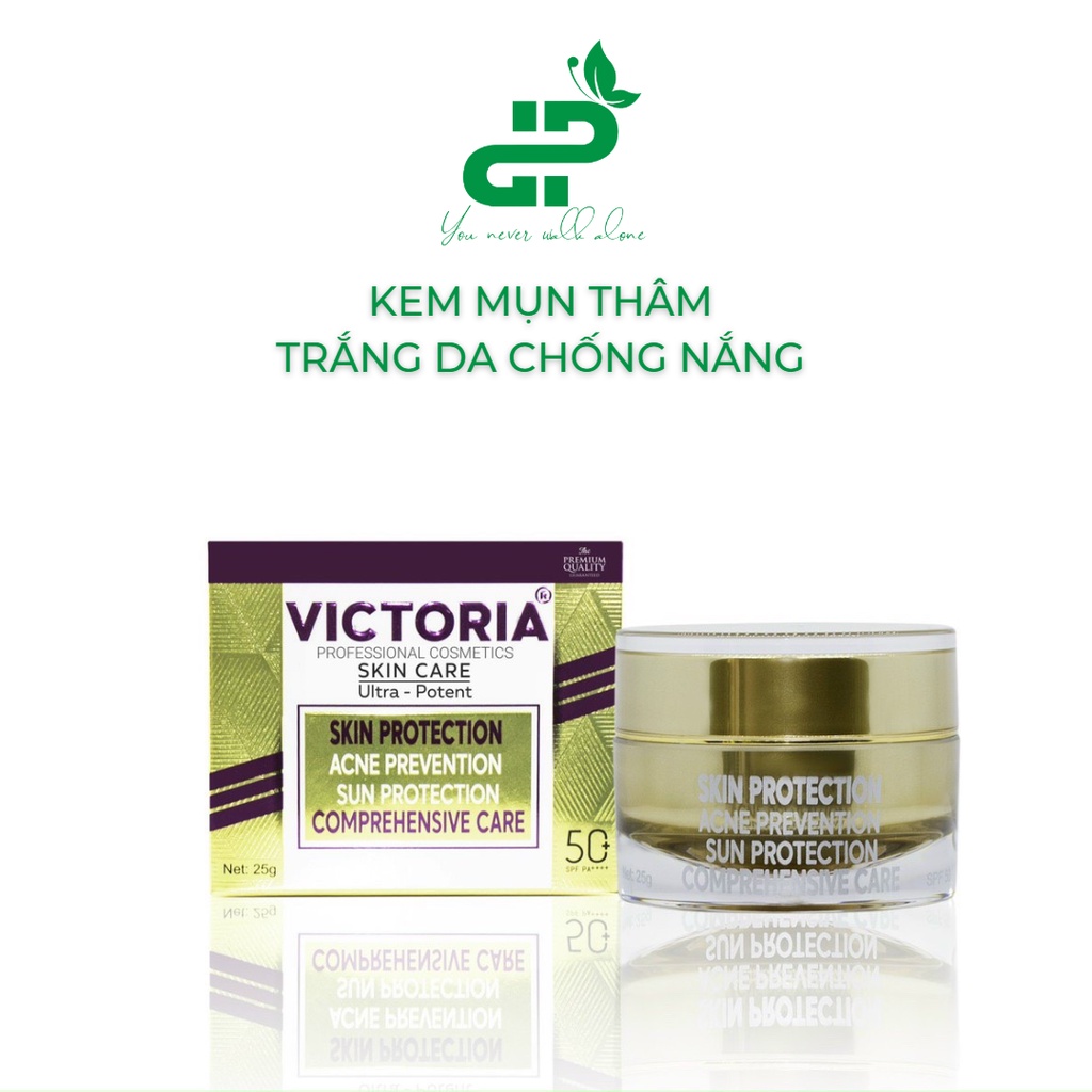 KEM BẢO VỆ DA NGĂN MỤN HẾT THÂM CHỐNG NẮNG DƯỠNG TOÀN DIỆN - KEM MỤN VICTORIA 25G