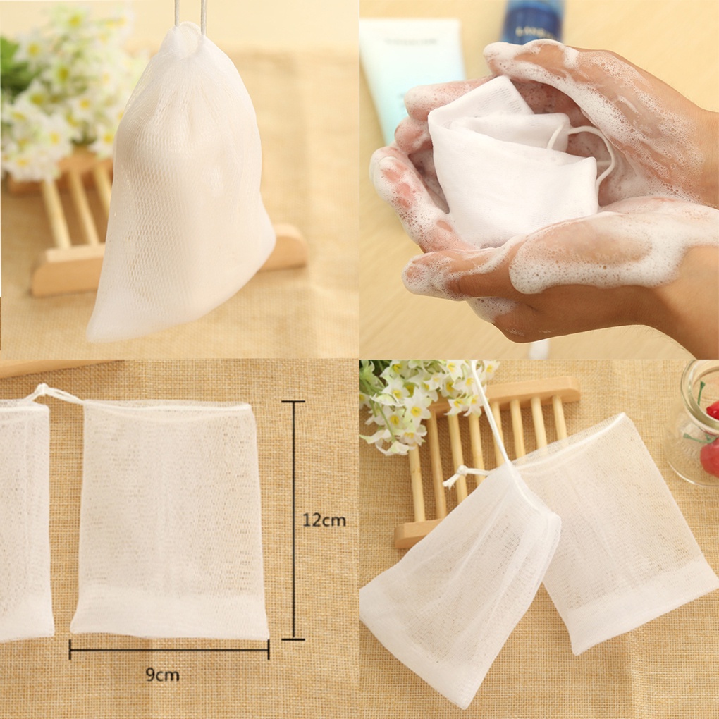 Túi lưới đựng xà phòng tạo bọt gọn nhẹ tiện dụng cho nhà tắm gia đình