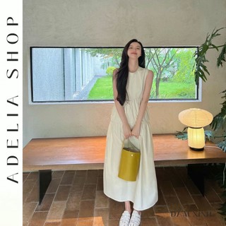 Sẵn -「ADELIA」Đầm Tiểu Thư 3 Lỗ Dáng Dài Xòe Phong Cách Pháp Chất Đẹp 2 Lớp, Đầm Maxi Công Chúa
