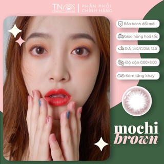 Kính áp tròng Mochi Brown 14.0 - HSD 6 tháng - Độ cận 0->6