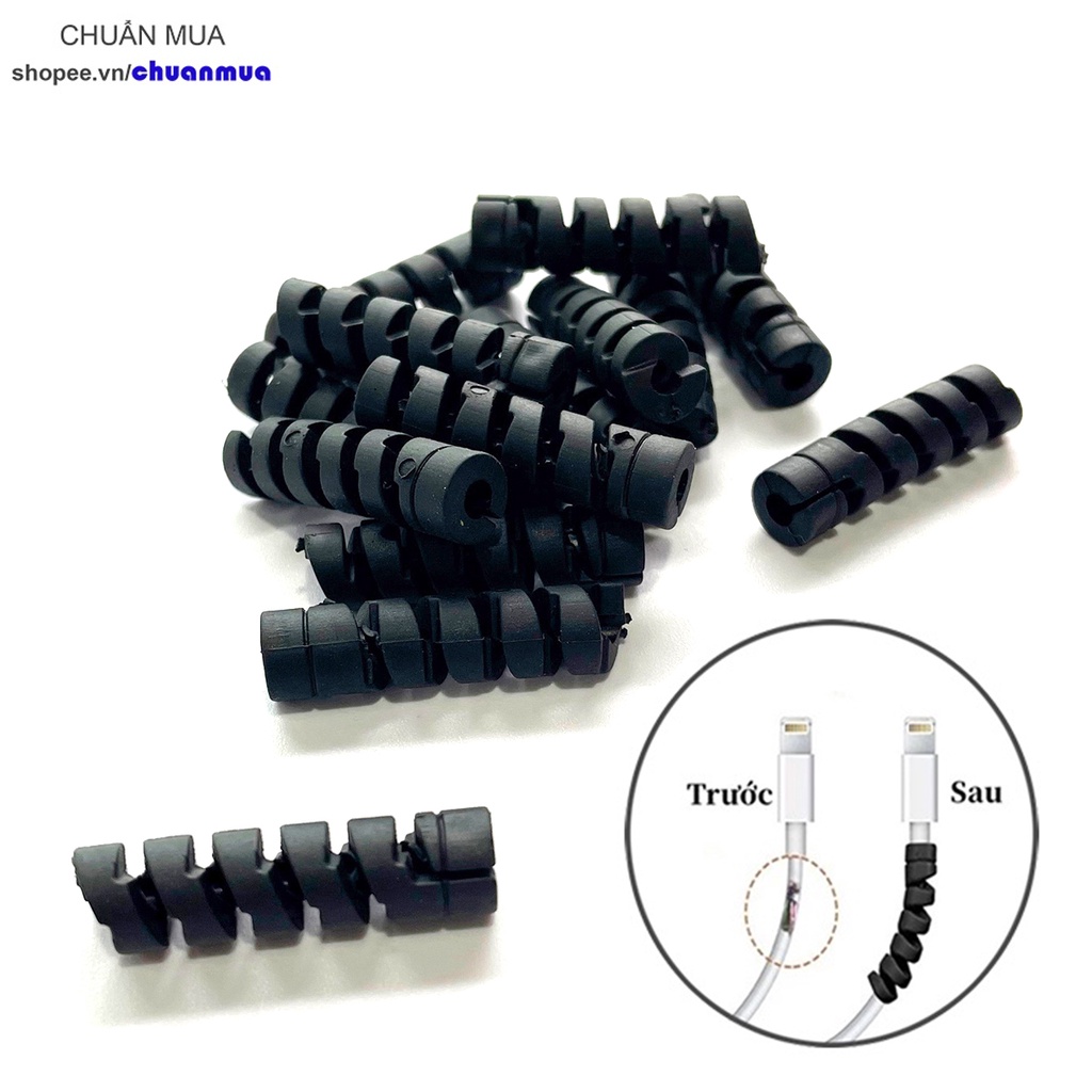 Dây Lò Xò Bọc Bảo Vệ Cáp Sạc Điện Thoại Chất Liệu Silicon Phone Coil Spring ( Chống Đứt Gãy Sạc Điện Thoại Tai Nghe... )