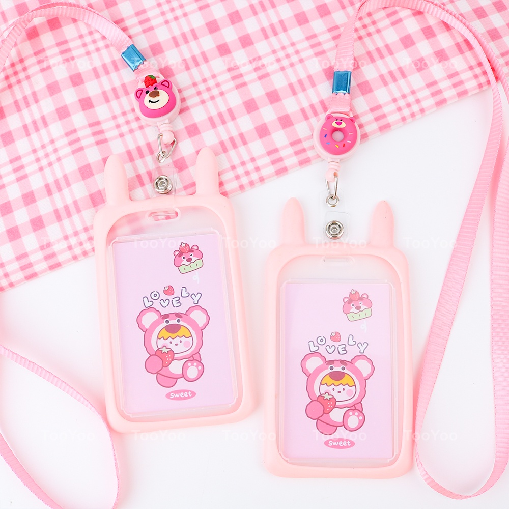 Dây đeo thẻ Gấu dâu Lotso  dễ thương cute TY0341