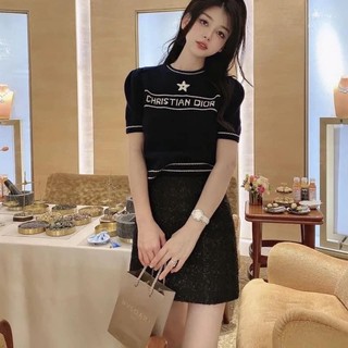 Áo len tăm Diori cộc tay