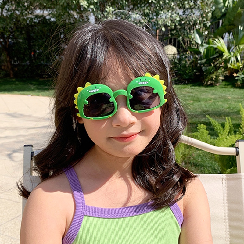 Kính Chống Nắng Tia UV Hình Khủng Long Hoạt Hình Dễ Thương Vui Nhộn Cho Bé Trai Và Gái