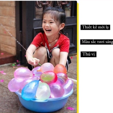 Đồ chơi bóng nước chùm 111 quả, trò chơi ném bong bóng nước giúp xua tan mệt mỏi, vui chơi giải trí ngoài trời King Kids