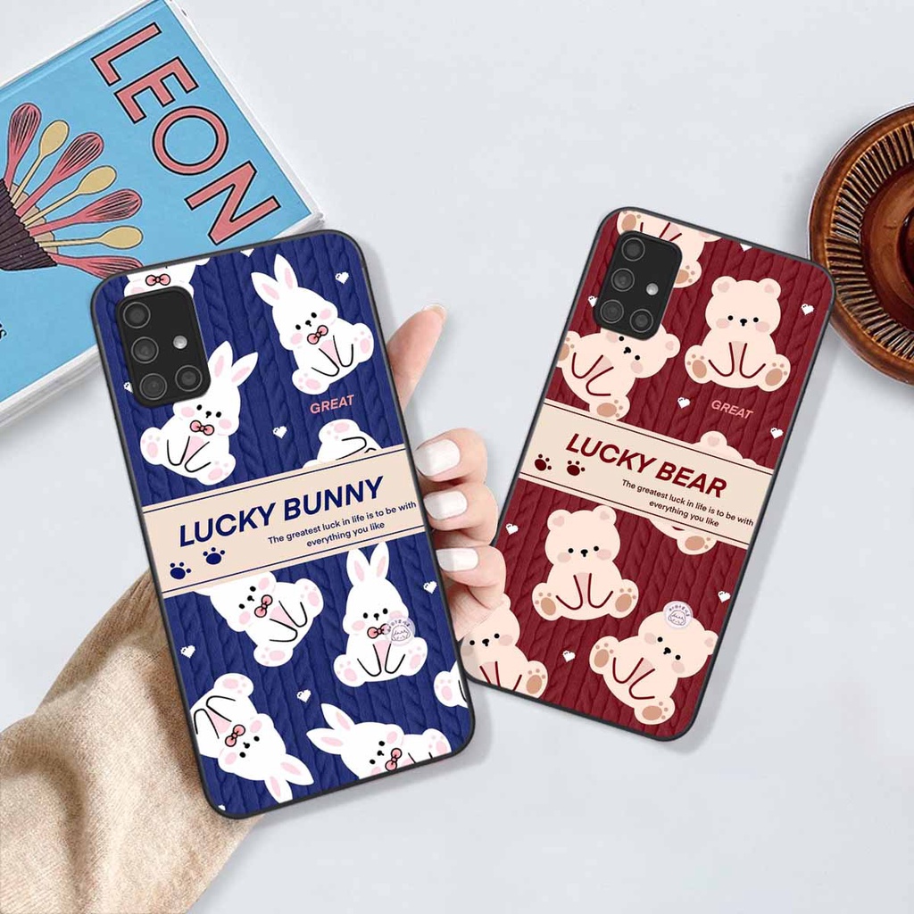 Ốp lưng Samsung A21s / A31 / A51 / A71 in hình họa tiết len Lucky Bunny,Bear,Smile