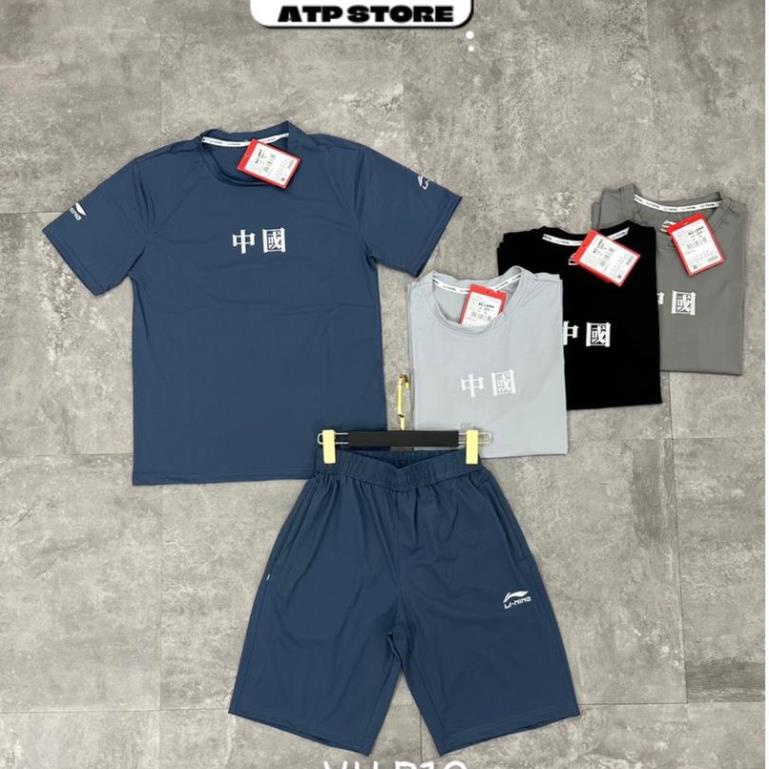 bộ thể thao nam lining nhiều màu sắc, bộ quần áo hè 4 màu thời trang hot nhất mùa hè 2023 sỉ lẻ ib
