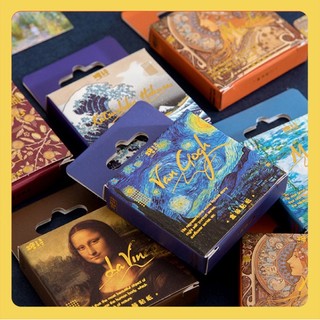 [HÀNG CÓ SẴN] Bộ Sticker (45 - 50 cái) Tranh Nghệ Thuật Van Gogh, Da Vinci, Monet Nổi Tiếng Trang Trí Sổ Bullet Journal