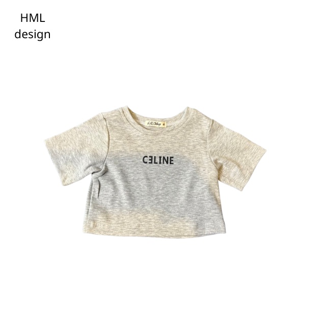 Áo Croptop Bé Gái HML Tay Cộc In Chữ Cho Bé Size Đại Từ 8 Đến 40kg Áo Thun Bé Gái Dễ Thương A4