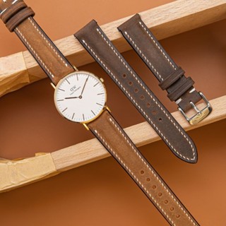 Dây đồng hồ da bò sáp cho daniel wellington - DW WEMODA size mặt 36mm, 38mm, 40mm D1