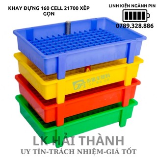 Khay đựng 112 cell pin 21700 xếp gọn