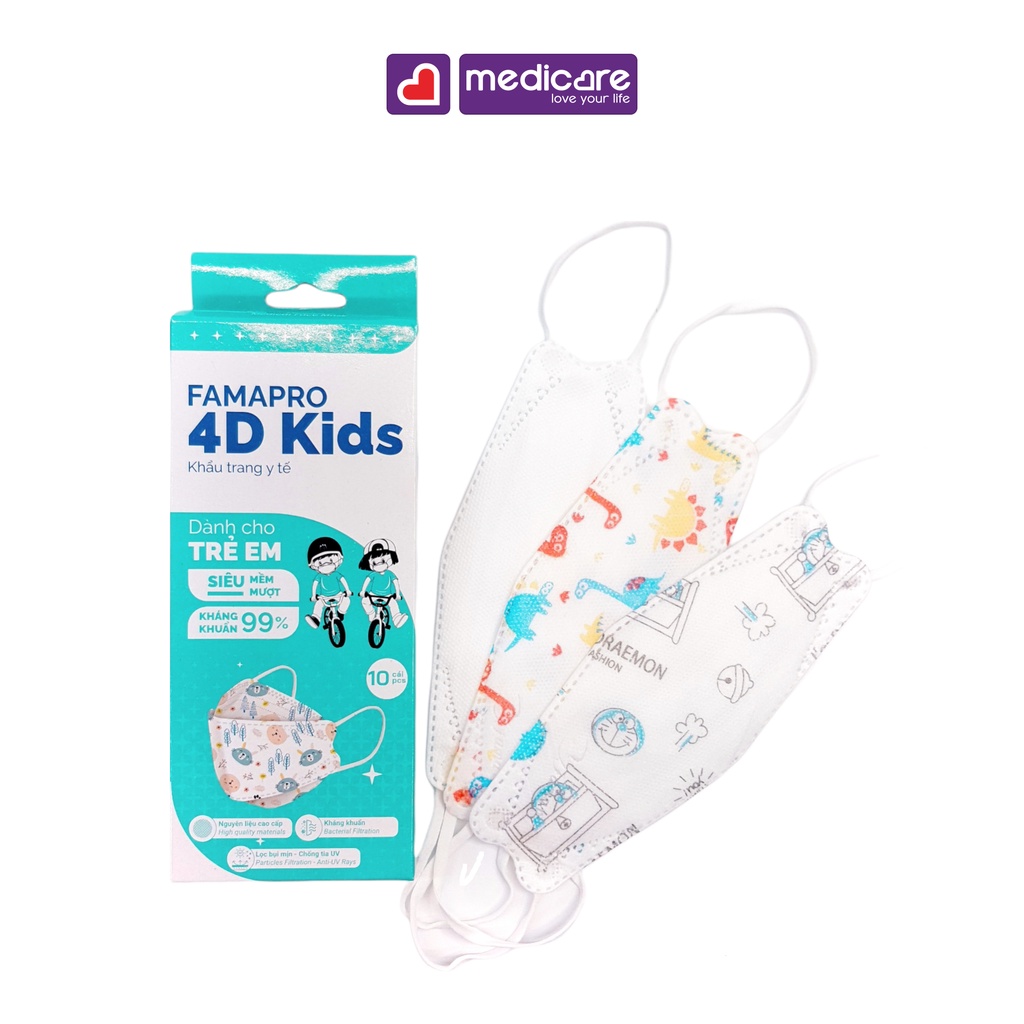 0131819 Khẩu trang YT trẻ em 4DKids FAMAPRO 10c
