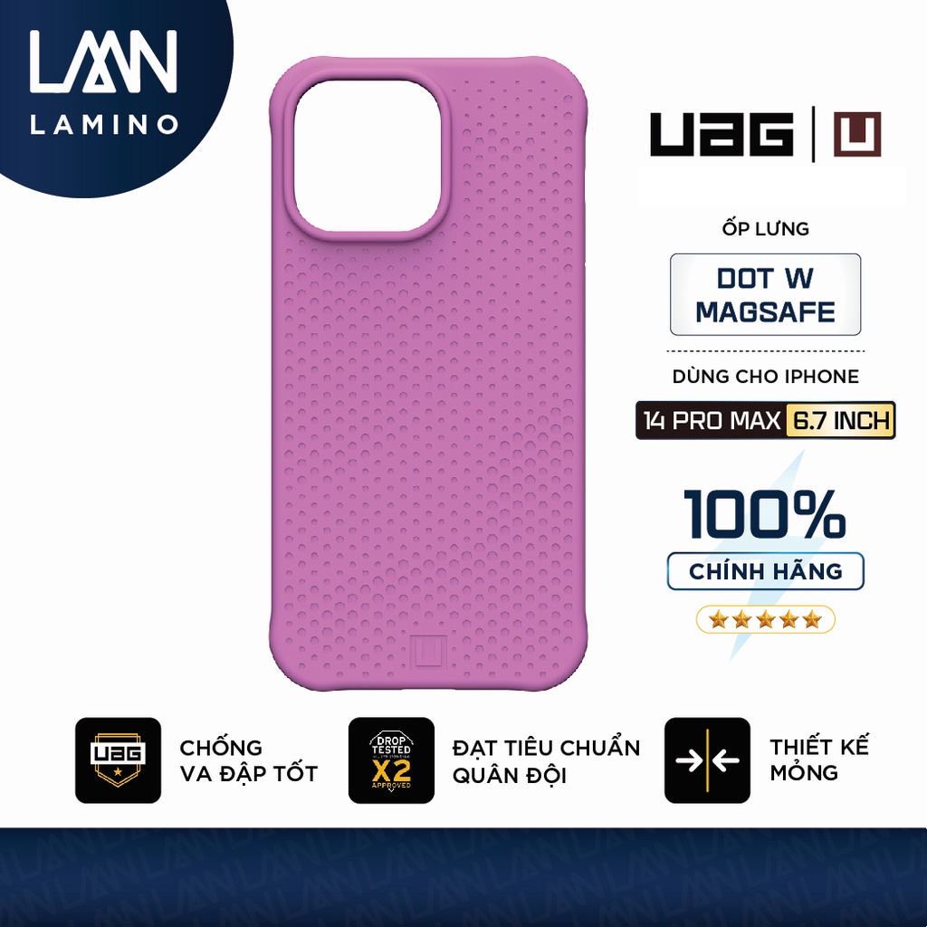 [Thanh Lý] [U] Ốp Lưng UAG DOT W Magsafe Cho iPhone 14 Pro Max [6.7 INCH] LAMINO