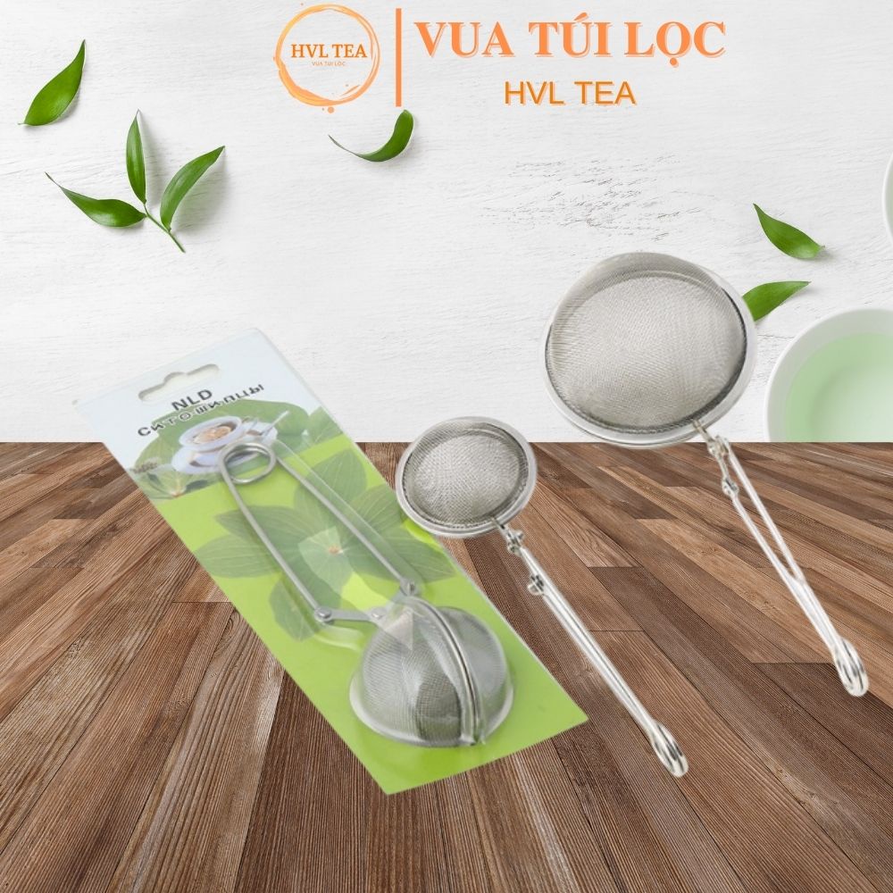 Kẹp lọc trà inox có tay cầm, không gỉ, không độc hại, dụng cụ lọc inox - HVL TEA