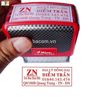 Khắc dấu tên công ty, mã số thuế, địa chỉ, số điện thoại Shiny S-854 - KT22 x 58 mm