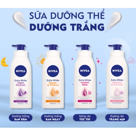 Dưỡng Thể Nivea Dưỡng Trắng Ngày Và Đêm 350ml
